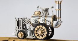 Lokomotive mit zugkräftigem Stirlingmotor